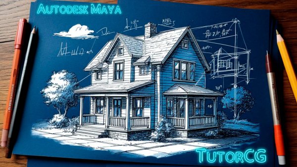 Autodesk Maya - Сцена для Мультсериала