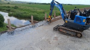 Ремонт автомобильного моста гидромолотом Rippa