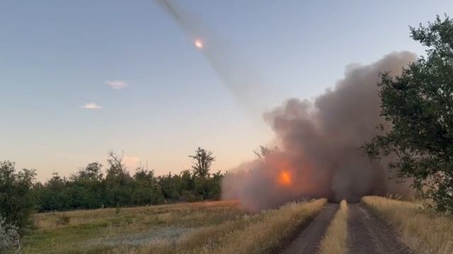 Красноармейское направление. Чёткая абота РСЗО "Град". смотреть онлайн