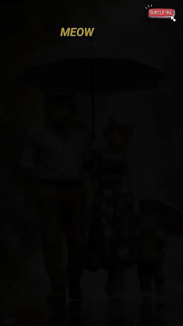 Милый котенок наслаждается дождливой погодой вместе с родителями😺😻#анимация #семья #веселыекоты