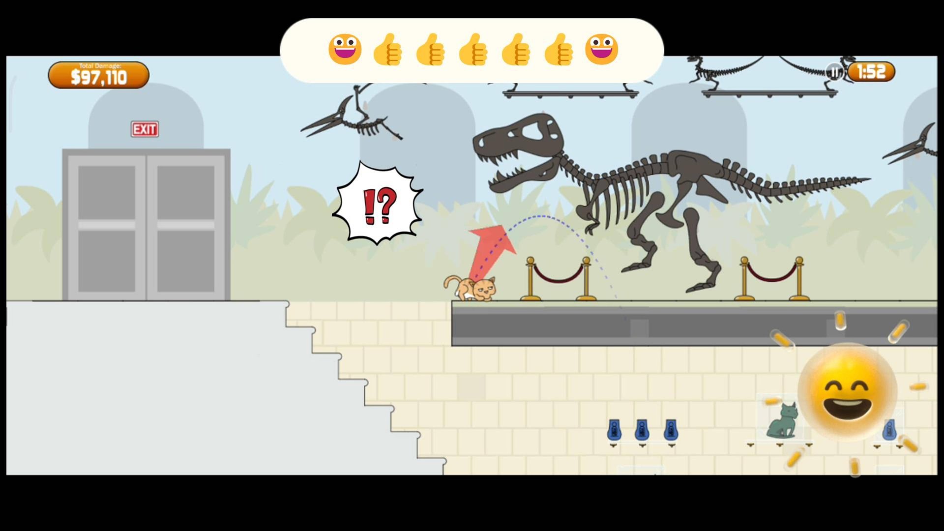 малыш комментирует игру, непослушный котик в музее😉 #игры #котэ #котики