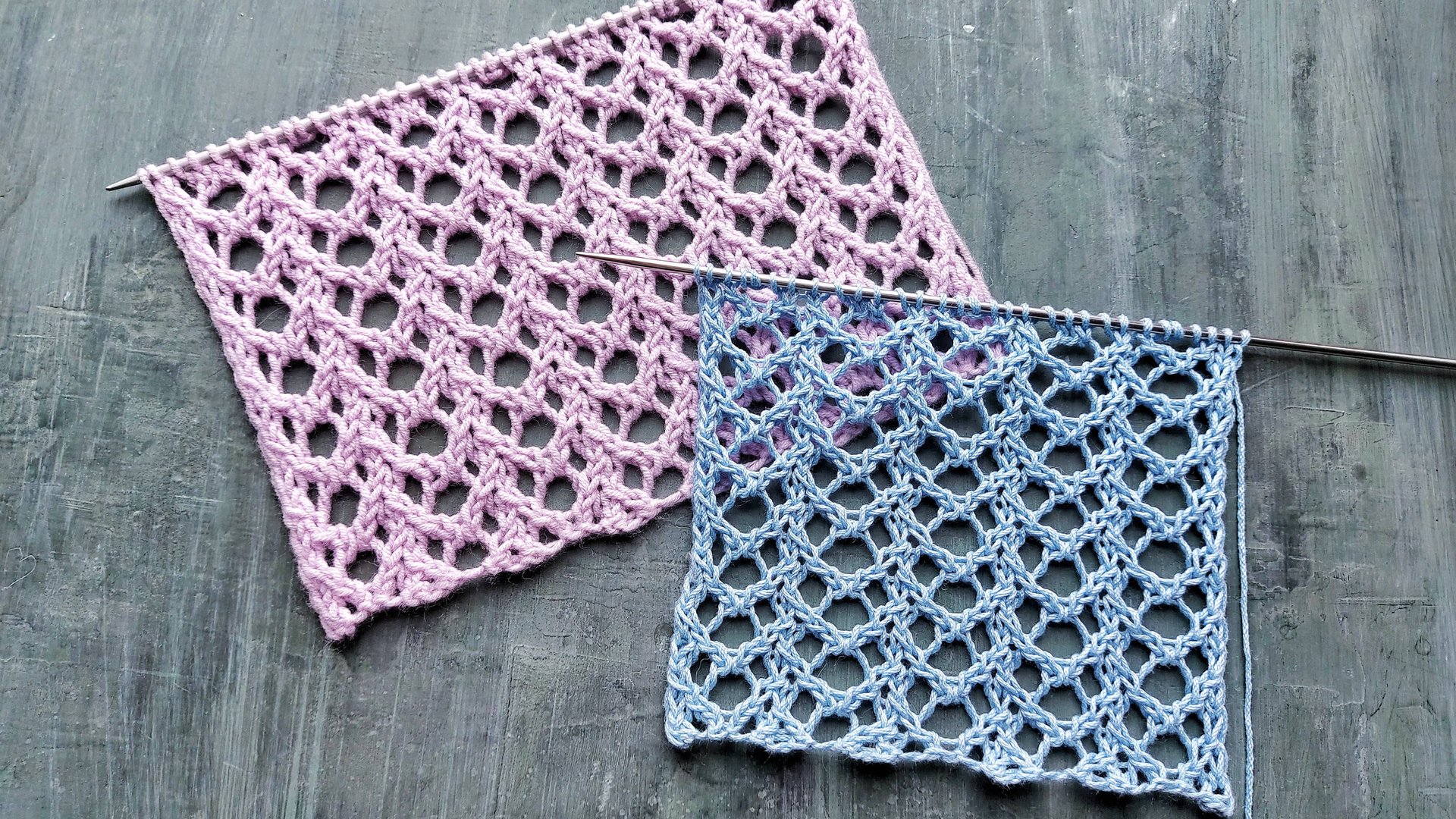 Симпатичный ажурный узор спицами 💥 Сетка для палантина, джемпера смотреть онлайн