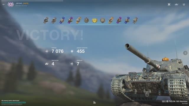 WoT Blitz • Tanks Blitz • Отличные бои на FV215b (183) • WoT Blitz лучшие реплеи • танки блиц
