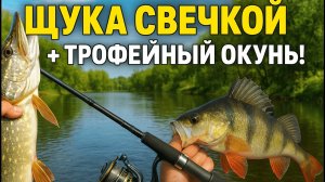 Щука со свечкой и трофейный окунь! Рыбалка на малой речке со спиннингом