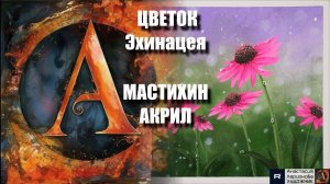 Эхинацея мастихином, акрил для начинающих: как нарисовать цветок | Мастер-класс релакс-арта | видео
