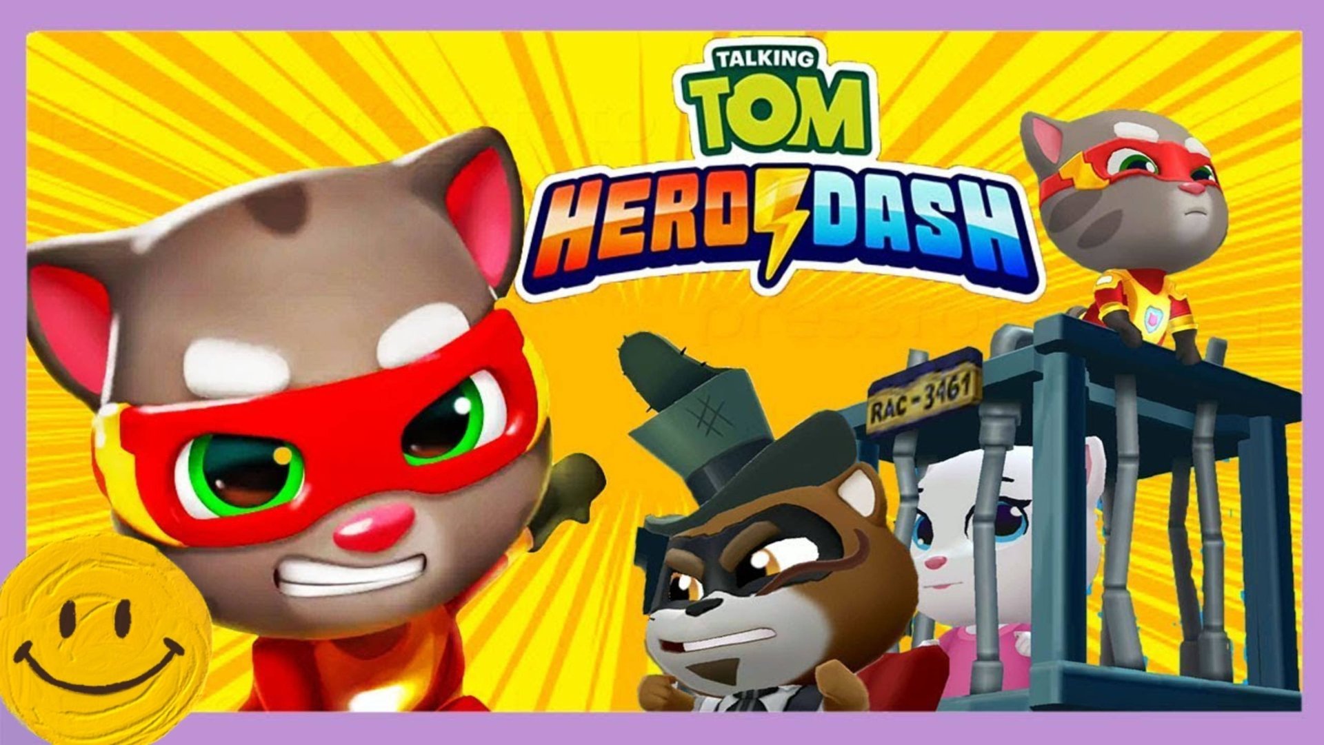 Говорящий Том Погоня Героев.Освобождение Анджелы от Банды Енотов.Супергерои Вперед.Мульт Игра смотреть онлайн