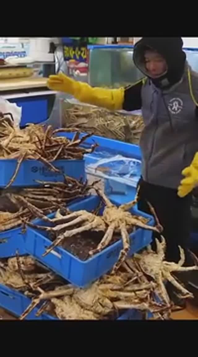 Популярный гигантский королевский краб на корейском рынке смотреть онлайн