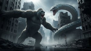 ГИГАНТСКАЯ БИТВА В ГОРОДЕ! Кинг-Конг против Титанобоа — кто победит?