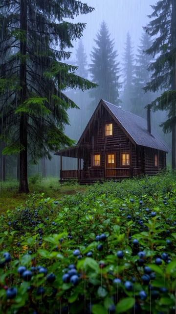 Звуки летнего леса: дождь, туман и шепот совы.