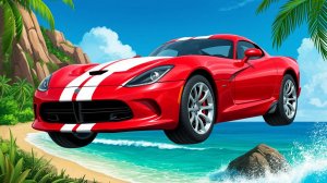 Мультики про машинки. Залипательное видео для детей. Падения машин с горы на пляж.