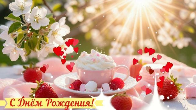 С ДНЁМ РОЖДЕНИЯ! ПОЗДРАВЛЕНИЕ открытка КРАСИВОЕ видео смотреть онлайн