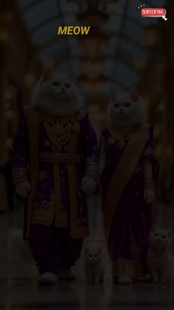 Гуляющая милая кошачья семья😻#анимация #суперкоты #веселыекоты #коты