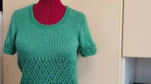 Готовая работа. Кофточка Мята.