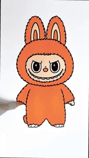 🧡 Раскраска милой игрушки 😻✨ Сделай сам простое искусство с блестками