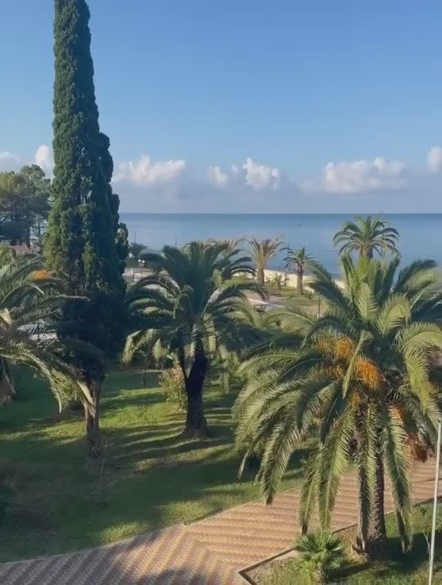 Один из самых популярных среди туристов абхазских курортов сегодня утром (17 августа, ЛЕТО-2025) смотреть онлайн