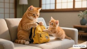 Забота и любовь: кошка-мама и её малыш