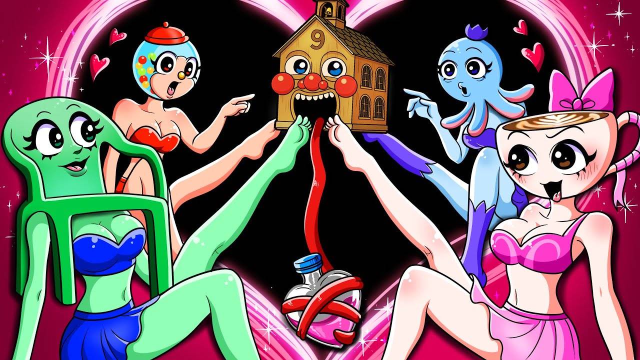 Любовное зелье Эсок Секола заставляет девушек влюбляться друг в друга!💘 | ПОЛНАЯ анимация BRAINROT! смотреть онлайн