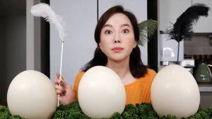 🔥🍲 Мукбанг и Mukbang с Экзотикой: 3 Страусиных Яйца — Жарка, Варка, Суфле! 🥚🔥