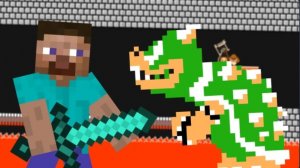 СТИВ из Minecraft против БОУЗЕРА / МАРИО путешествует