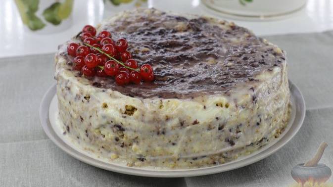 Печём, не включая духовку. ТОРТ ИЗ ПЕСОЧНОЙ КРОШКИ НА СКОВОРОДЕ