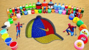 Мультики для детей. Эксперимент: Мощное извержение зубной пасты из кепки Найк. Мультики эксперименты