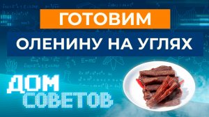 Готовим оленину на углях