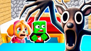 СКАЙ ЩЕНЯЧИЙ ПАТРУЛЬ ПРЯЧЕТСЯ от ОЛЕНЬ 99 НОЧЕЙ В ЛЕСУ ПОД КРОВАТЬЮ в МАЙНКРАФТ