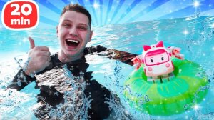 Купаемся в аквапарке и идем на пляж! ️ Веселая Школа с Кириллом