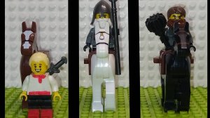 Три Богатыря / моменты из самых первых трех серий / фигурки-самоделки / аналог Лего