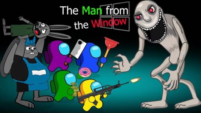 AMONG US ПРОТИВ ЧЕЛОВЕКА ИЗ ОКНА. смотреть онлайн