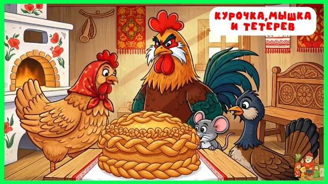 Курочка, мышка и тетерев | аудиосказки | народные сказки | детские сказки онлайн | сказка | мультик смотреть онлайн