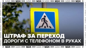 В РФ может появиться штраф за переход дороги с телефоном в руках - Москва 24