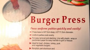 Осваиваем простейший пресс для бургеров
