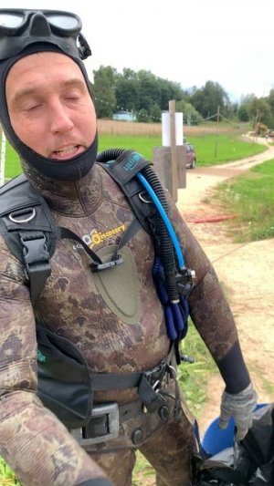 Обратная связь от водолаза после работы в водоеме