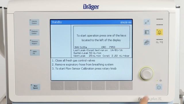 Dräger Fabius Plus XL - Daily Checkout Procedure
