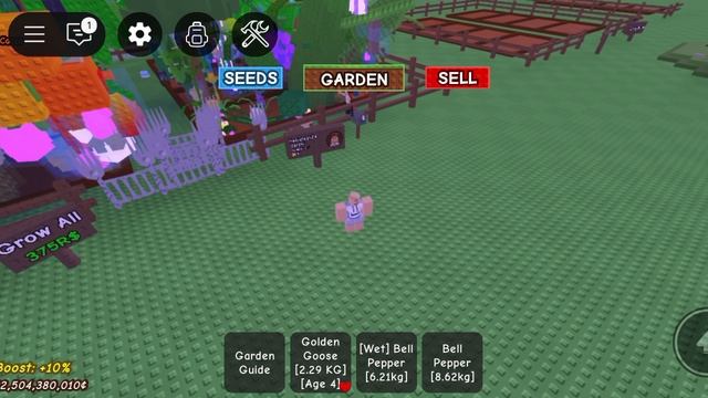 играем в вырасти сад в роблокс