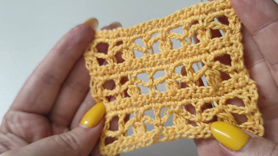 Ажурные дорожки крючком. Отличный узор для обработки края, палантинов и авосек. смотреть онлайн