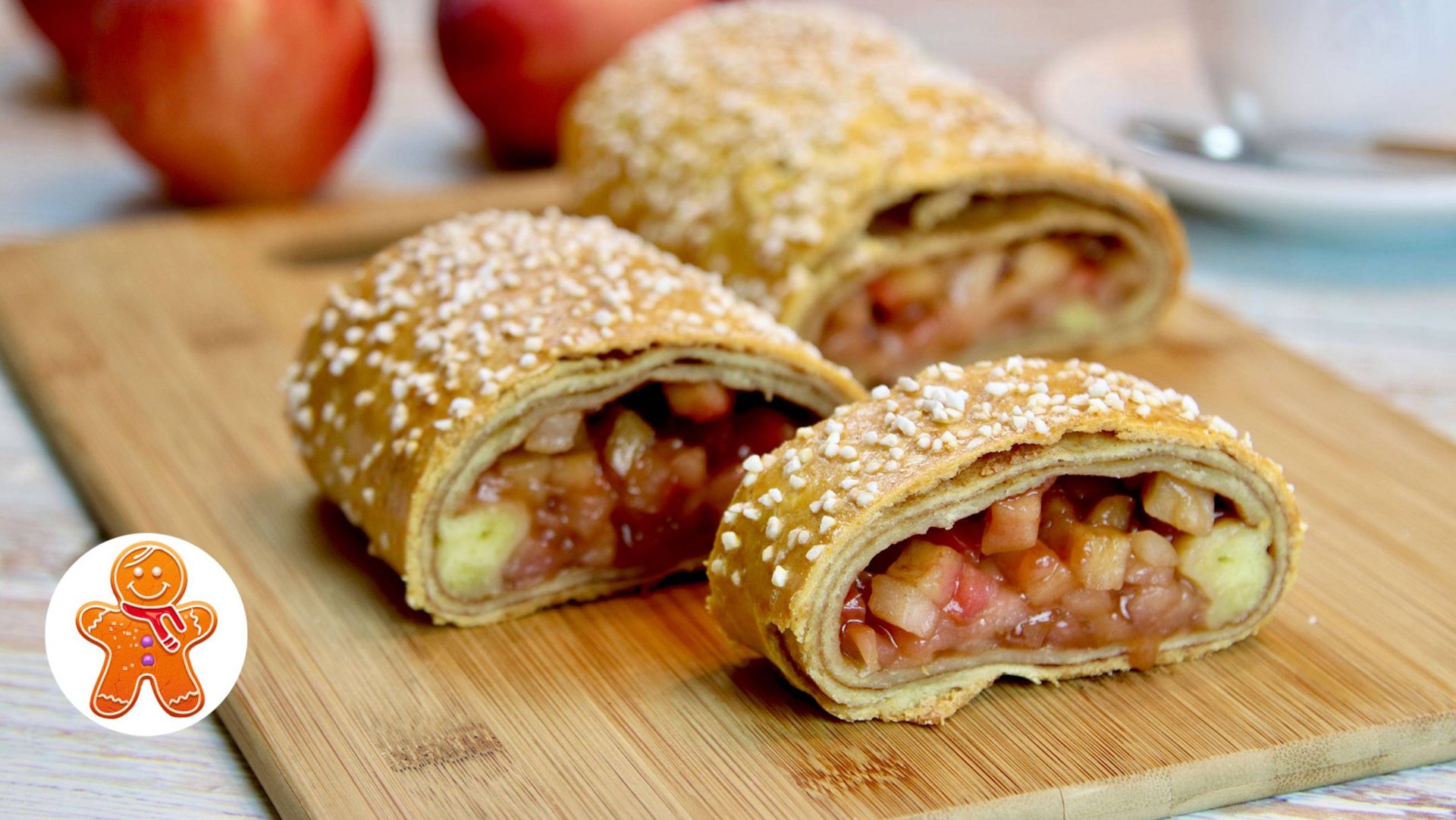 Творожный рулет с яблоками 🍎 Очень вкусная выпечка смотреть онлайн