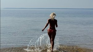 Карелия. Пляж Бахровка на Онежском озере.