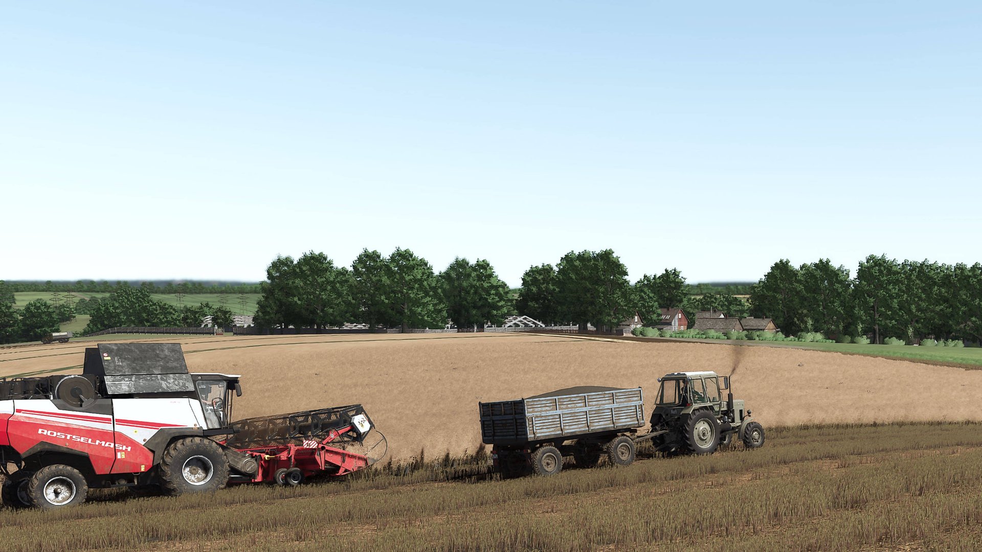 МТЗ-82, Ростсельмаш RSM161, Claas Mega 218, ГАЗ-3307 Уборка рапса FS25 смотреть онлайн