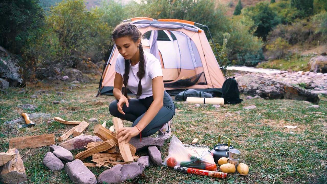 ⭐ Поход с палаткой в лес в одиночку. смотреть онлайн