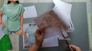 Моделирование. Блуза с драпировкой. Выкройка № 1310.