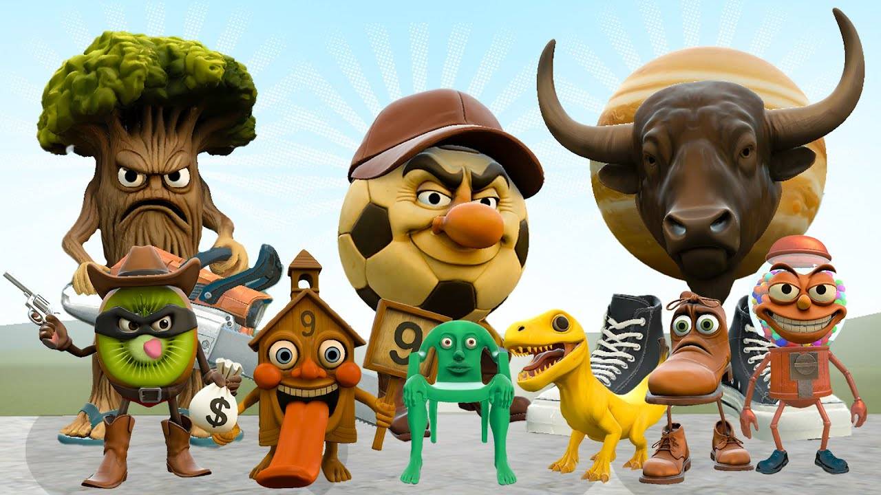 Я сражаюсь против всех итальянских мемов brainrot в garrys mod смотреть онлайн