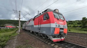 Грузовые поезда России на Транссибе возле Иркутска | Пассажирские поезда РЖД