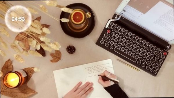 3 часа StudyWithMe -  HOURS REAL-TIME POMODORO STUDY SESSION