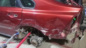 Рихтовка заднего крыла.Volvo S40.Кузовной ремонт