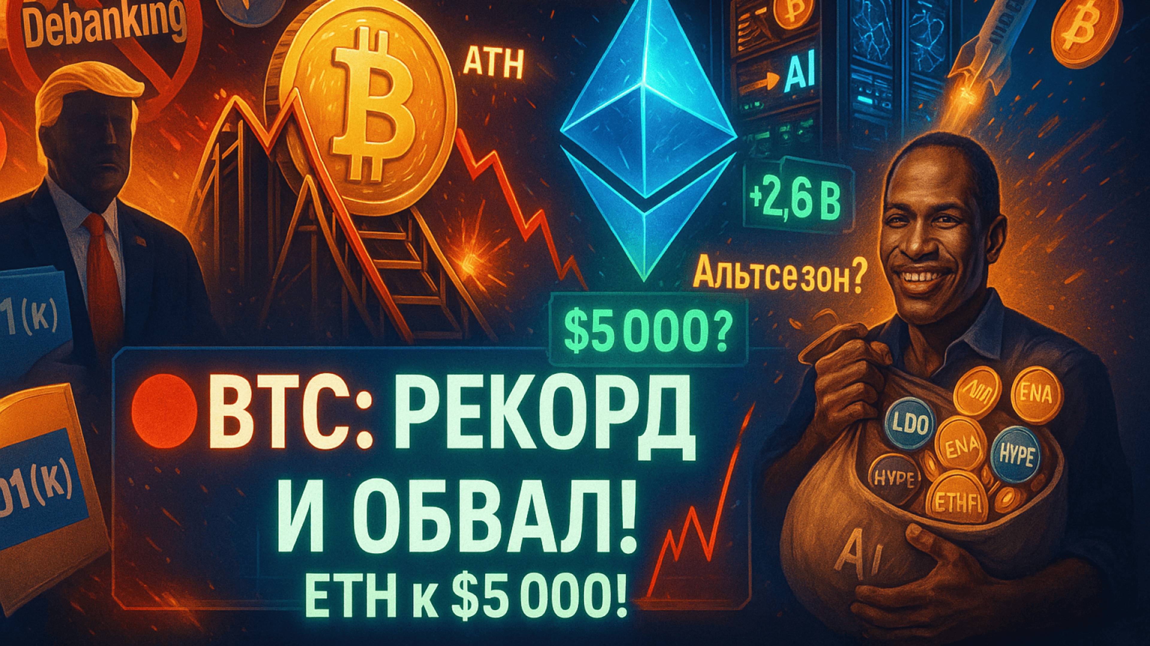 КРИПТА НОВОСТИ 11-17.08.2025 | БИТКОИН РЕКОРД И ОТКАТ | РОСТ ЭФИРИУМА НЕ ЗАКОНЧЕН | КОГДА АЛЬТСЕЗОН? смотреть онлайн