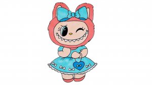 Как нарисовать Лабубу девочку