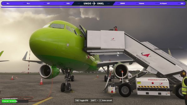 MSFS2024 Fenix simulations A320-200 SL, SBI005, Omsk(UNOO) - Krasnoyarsk(UNKL)