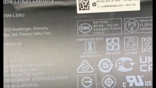 Как заменить аккумулятор для ноутбука HP 17-by Original quality смотреть онлайн